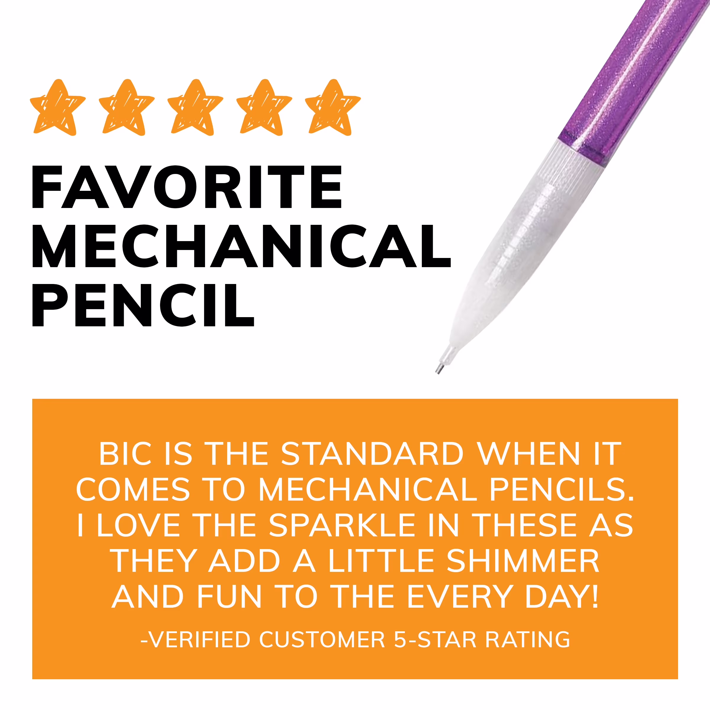BIC Xtra Sparkle Mechanical Pencils, No. 2, Back to School Supplies, 0.7 mm, 24-Count (Barrel Colors May Vary) - Thumbnail 8