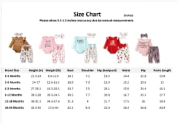PatPat Newborn Baby Girls Cotton Clothes Long Sleeve Romper Jumpsuit Pants Outfit Set, 3-6 Months - Thumbnail 2