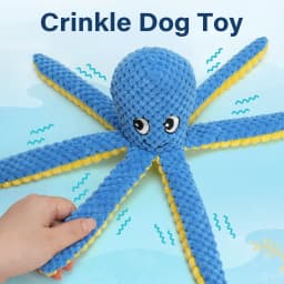 Prime Pets Dog Toys, 5pc Plush Ocean Animal Dog Squeaky Toy, Crinkle Pet Toy, Stuffed Puppy Chew Toys - Thumbnail 5
