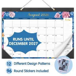 Deli 2027 Desk Calendar 18 Monthly 17 x 12" Desktop/Wall Calendar, Thick Paper with Julian Dates and Block for Home School Office - Thumbnail 1