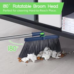 SUGARDAY Broom and Dustpan Combo Set for Home Floors Broom and Dust Pan Combo with Long Handle - Thumbnail 6