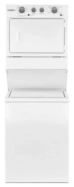 Whirlpool 3.5 Cu. Ft. Stacked Electric Laundry Center with 9 Wash Cycles and AutoDry System, White - Thumbnail 2