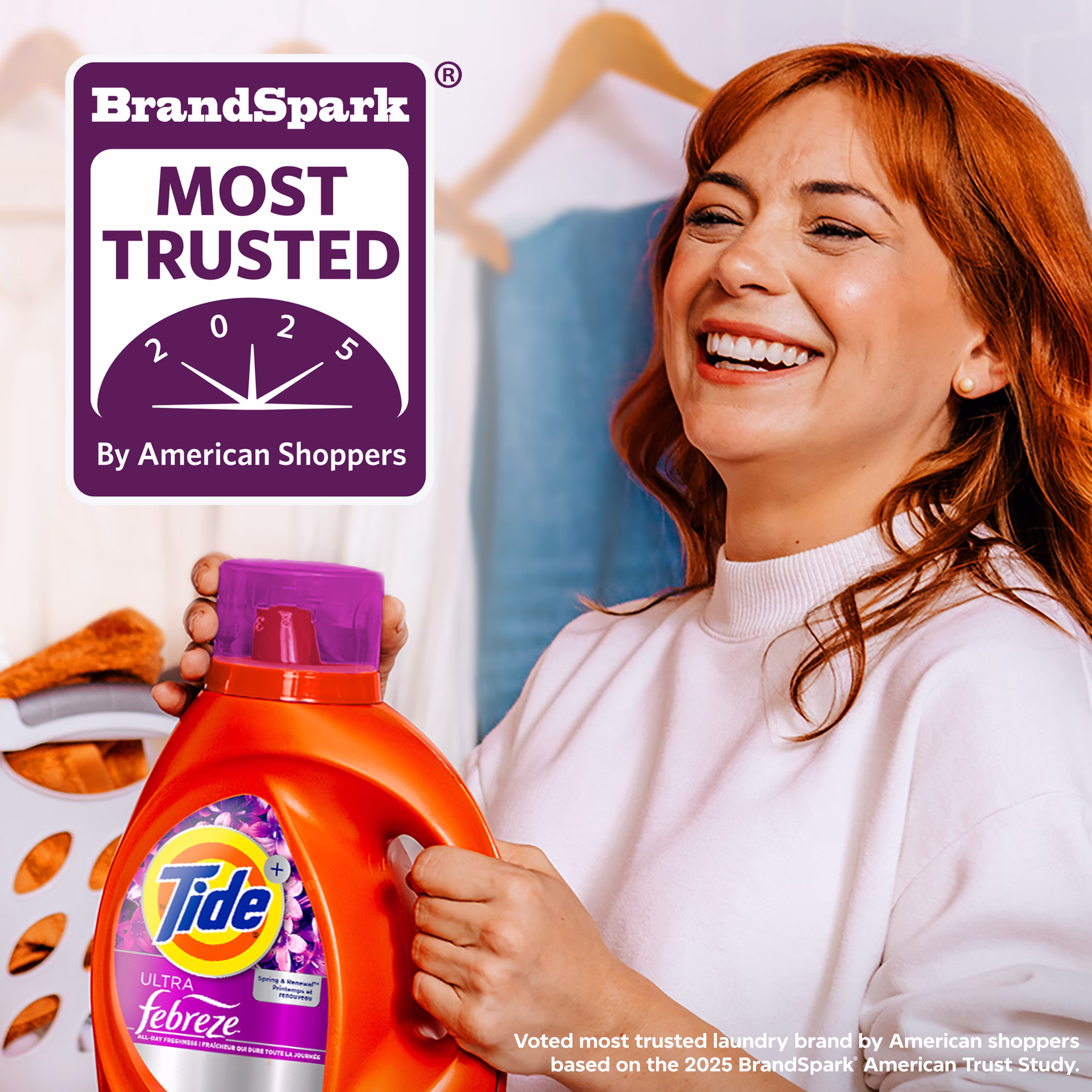 Tide Ultra Febreze Liquid Laundry Detergent , Spring and Renewal Scent, 73 fl oz 52 Loads - Thumbnail 6