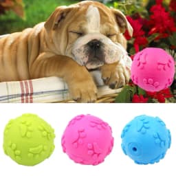 BETTERLIFE Chew Toys For Dogs Indestructible Rubber Squeaker Ball New Squeaky J0 Sound E4H7 - Thumbnail 5