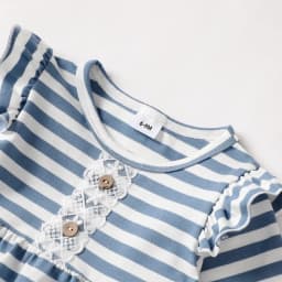 9 Months Baby Girls Clothes 12 Months Girls 2PCS Outfits Set Infant Girls Long Sleeve Stripe Top Pants Set Blue - Thumbnail 5