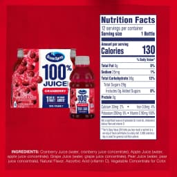 Ocean Spray® 100% Juice Cranberry Juice Blend, 10 fl oz Bottles, 6 Count - Thumbnail 2