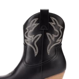 DREAM PAIRS Women's Cowboy Cowgirl Boots Embroidered Stitched Short Western Boots Low Chunky Heel Pointed Toe Ankle Booties - Thumbnail 3