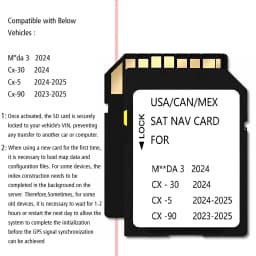 2025 Latest Navigation SD Card KMV666EZ1C for 2024 Mazda 3 ,CX5 2024-2025,CX30 2024,CX90 2023-2025 with USA/Canada/Mexico Maps - Thumbnail 5