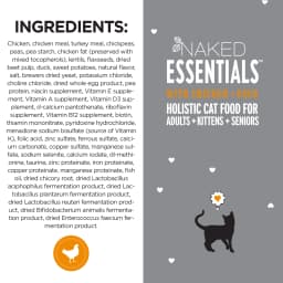 "I and love and you" Naked Essentials Chicken & Duck Flavor Dry Cat Food Grain-Free, 3.4 lb. Bag - Thumbnail 6