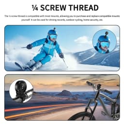 1080P Mini Action Camera with Night Vision, 2MP Micro Camcorder for Outdoor Sports, 64GB Card Included (Black) - Thumbnail 9