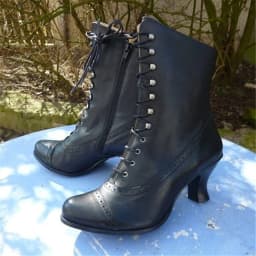 AXXD Women's Mid Calf Boots, Round Toe Mid Heel Casual Fall Winter Boots, Black, Size 42(US:9) - Thumbnail 2