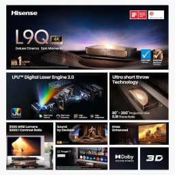 Restored Hisense L9Q Ultra Short Throw Triple Laser Projector 4K UHD Dolby Vision & Atmos - Thumbnail 7
