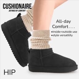 Cushionaire Hip 2 Genuine Suede Ankle Boots for Women, Cozy Faux Shearling Lining Pull On Winter Womens Boots - Thumbnail 11