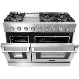 Cosmo 48 in. Double Oven Gas Range & Dishwasher & Wine Cooler & Refrigerator Set - Thumbnail 21