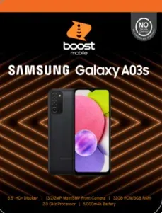 Boost Mobile Samsung A03, 32 GB, Black - Prepaid Smartphone - Thumbnail 6