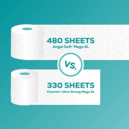 Angel Soft 2-Ply Toilet Paper, 18 Mega XL Rolls, 480 Sheets Per Roll - Thumbnail 12