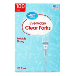 Great Value Everyday Clear Disposable Forks, 100 Count - Thumbnail 6