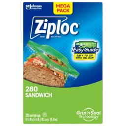 Ziploc® Sandwich Bags with EasyGuide™ 280 Count - Thumbnail 8