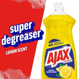 Ajax Ultra Liquid Dish Soap, Super Degreaser, Mess-Free, Easy-Flip Cap, Lemon Scent, 52 fl oz - Thumbnail 2