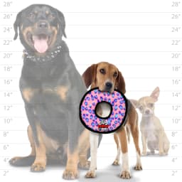 Tuffy Jr Ring Pink Leopard Durable Plush Dog Toy - Thumbnail 6