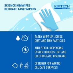 Kimtech Science Kimwipes Delicate Task Wipes (34133), Pop-Up Box, White (15 Boxes of 198 Sheets, 2,970 Sheet Total) - Thumbnail 8