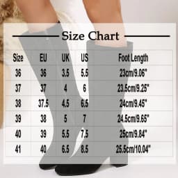 Viluyesy Womens Knee High Boots, High Chunky Heels Pointed Toe Suede Leather Fall Winter Dress Tall Boots Brown US8.5 - Thumbnail 3