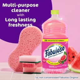 Fabuloso 2X Multi-Purpose Cleaner, No Rinse Floor Cleaner, Watermelon Scent, 56 fl oz - Thumbnail 3