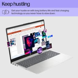 HP 15.6 inch Laptop, HD Touchscreen Display, AMD Ryzen 3 7320U, 8 GB RAM, 128 GB SSD, AMD Radeon Graphics - Thumbnail 3