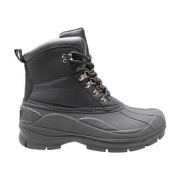Mens Durable Nylon Winter Boots Lace Black - Thumbnail 4