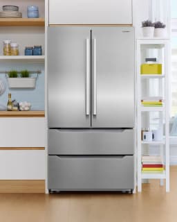 22.5 cu. ft. 4-Door French Door Refrigerator with Handles in Stainless Steel - Thumbnail 6