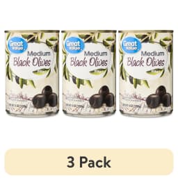 (3 pack) Great Value Medium Pitted Black Olives, 6 oz - Thumbnail 1