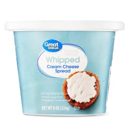 Great Value Original Whipped Cream Cheese Spread, 8 oz Cup - Thumbnail 1