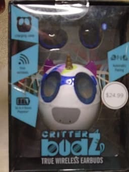 RHEA- Unicorn Critter Budz True Wireless Earbuds Charging Case & Usb Charging Wire New - Thumbnail 1