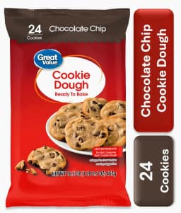 Great Value Ready to Bake Regular Chocolate Chip Cookie Dough, 16.5 oz - Thumbnail 1