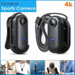 JETO H88 4K Body Camera, 128GB Memory Card, Magnetic Mount, Waterproof Case, Black - Thumbnail 5