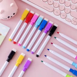 LKXGBMY Magnetic Dry Erase Markers with Eraser Cap, White Board Mini Dry erase Markers Bulk, Fine Point Tip White Board Markers for Teachers Office - Thumbnail 8