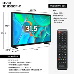 Samsung 32” Class HD H5000F Smart TV 2025 - UN32H5000FFXZA - Thumbnail 5