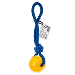 Vibrant Life Playful Buddy Rope w TPR Spikey Ball Dog Tug Toy - Thumbnail 4