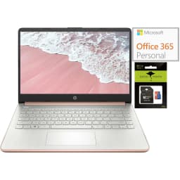 HP Newest 14" Laptop, Slim Light Laptop Computer for Students and Business, 4GB RAM, 192GB Storage(128GB eMMC+64GB SD) - Thumbnail 1