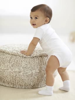 Gerber Baby Boy or Girl Neutral White Short Sleeve Cotton Onesies, 4-Pack, Sizes Newborn - 24 Months - Thumbnail 3