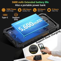 Ulefone RugKing 3 Pro Rugged Phone Unlock, 16GB 128GB, Android 15, 6.56-inch, 5700mA, Green/Black/Orange - Thumbnail 5