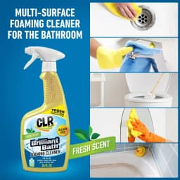 CLR Brilliant Bath Foaming Multi-Surface Cleaner, Fresh Scent, EPA Safer Choice, 26 fl oz - Thumbnail 2