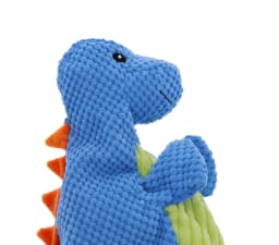 Play 365 Jurassic Flatties Squeaky Diplo Dog Toys, Blue, Small - Thumbnail 4