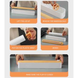Kcavykas Cling Wrap Autumn Promotions Space-Saving Mounting Precise Cutting Implementation Cling Wrap With Cutter Durable Stable Versatility in Sizes - Thumbnail 7