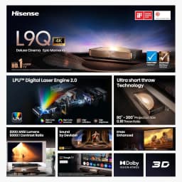Restored Hisense L9Q TriChroma 4K Ultra Short Throw Laser TV Projector, Dolby Vision, Dolby Atmos - Thumbnail 6