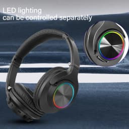 Led Bluetooth Headphones Over Ear, Foldable Wireless Headphones With 3 Eq Modes - Thumbnail 2