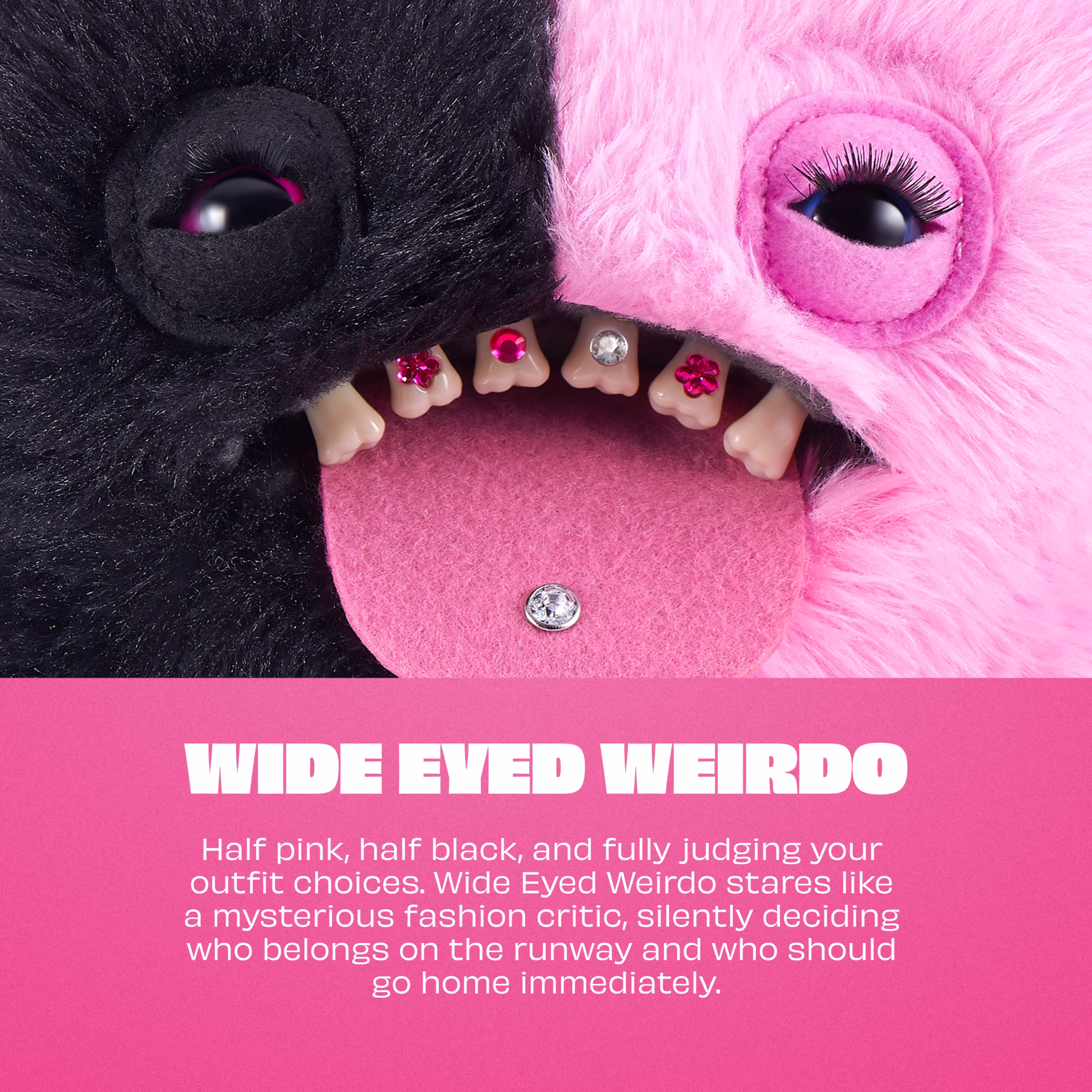 Fuggler Baddies Fuggs 9 Inch (Wide Eyed Weirdo) by ZURU - Ugly Monster Plush for All Ages - Thumbnail 4
