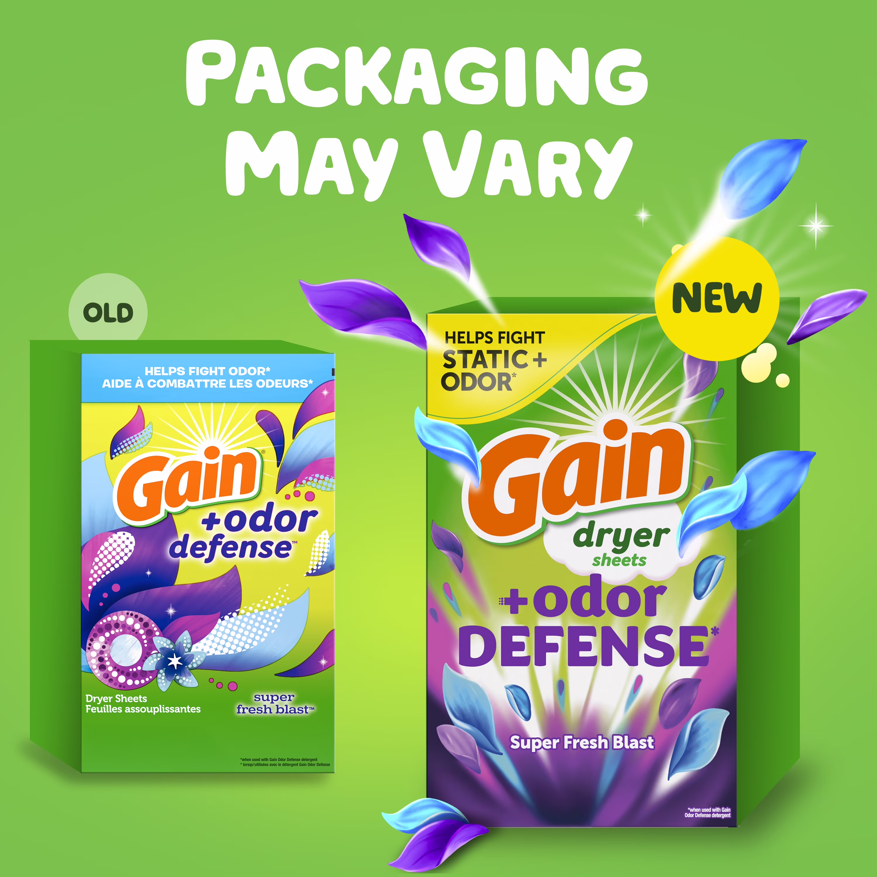 Gain Fabric Softener Dryer Sheets +Odor Defense, Super Fresh Blast Scent, 180 Count - Thumbnail 4