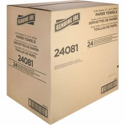 Genuine Joe 2-Ply Household Roll Paper Towels - 4.40 x 11 Inches - 200 Sheets Per Roll - White - Perforated for Kitchen, Multipurpose - 24 Rolls Per - Thumbnail 2