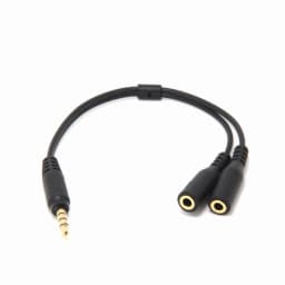 KLYNE- New Male 3.5Mm Headset To Dual Female Y-Splitter Cable Mic Adapter 4-Pole Trrs - Thumbnail 2